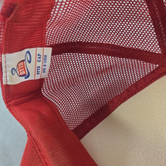 Vintage ASF Construction Supply Trucker  Snap Back Mesh Hat Cap Red Mens Foam - Picture 5 of 5